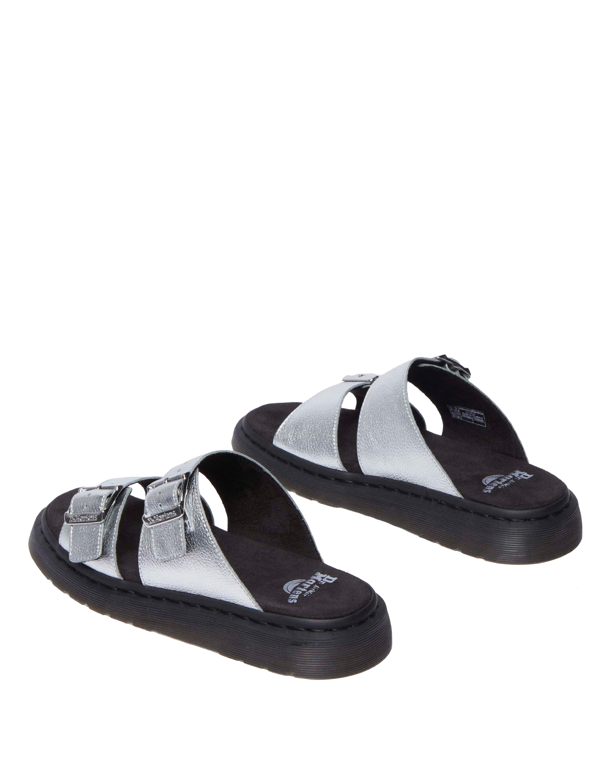 Josef metallic leather slide sandals