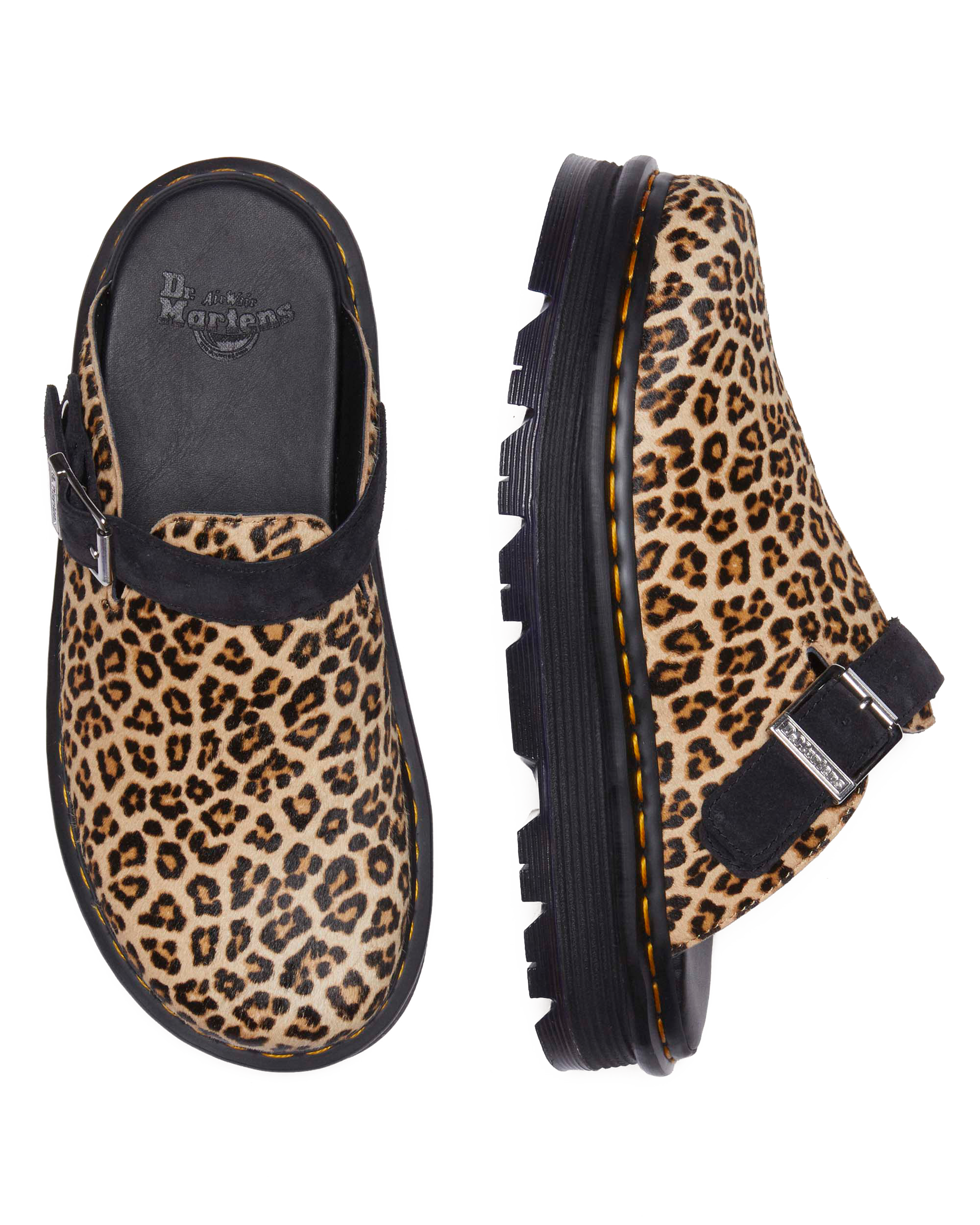Zebzag Leopard Casual Slingback Platform Mules