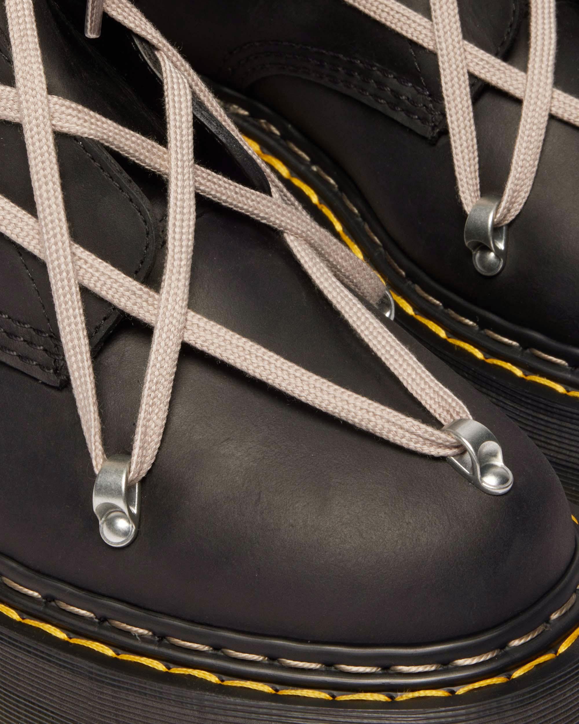 1B60 Rick Owens Pentalace Leather Platform Boots
