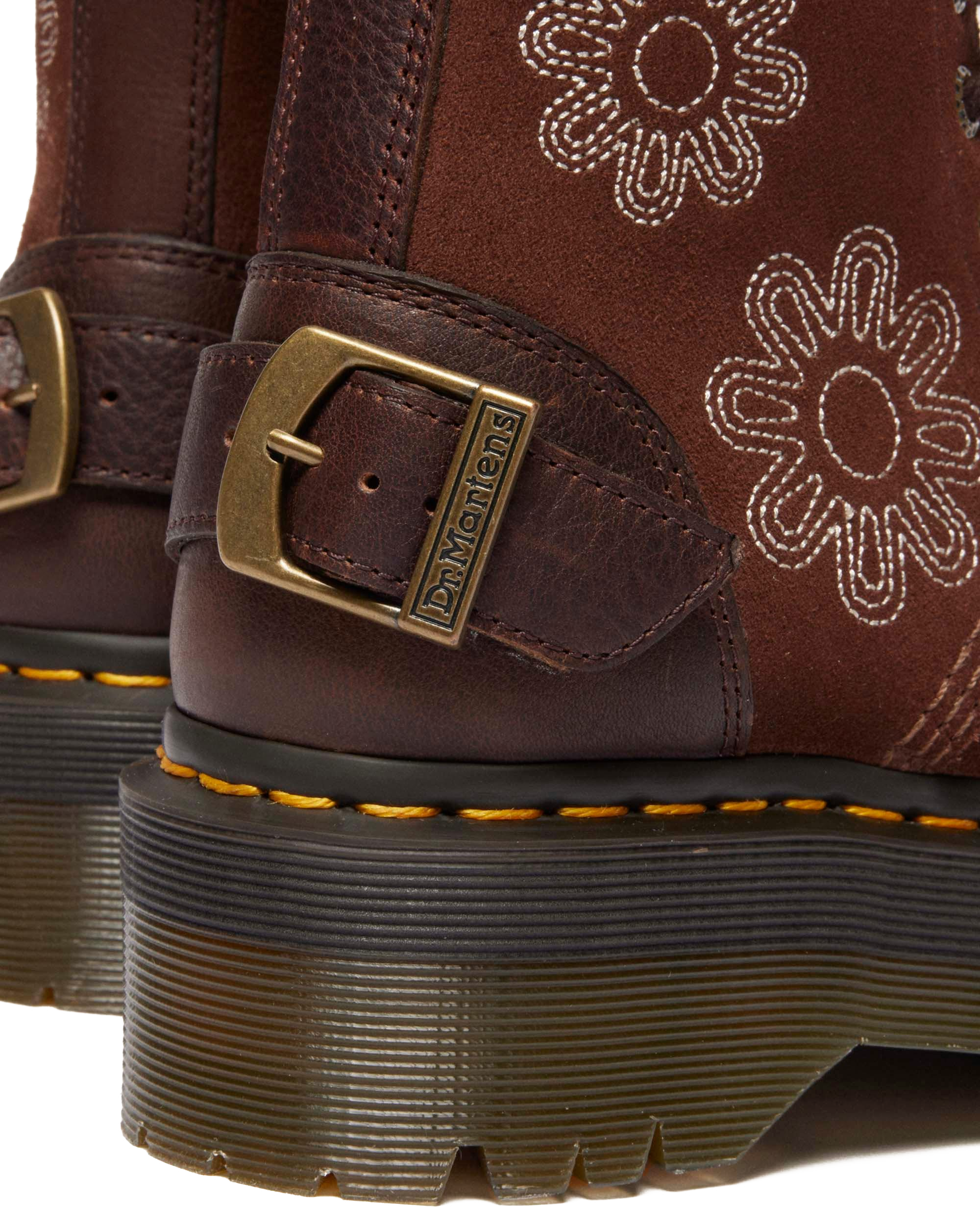 1B99 Dunnet Flower suede platform boots