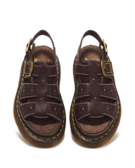 Wrenlie Open Toe Grizzly Leather Fisherman Platform Sandals