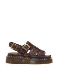 Wrenlie Open Toe Grizzly Leather Fisherman Platform Sandals