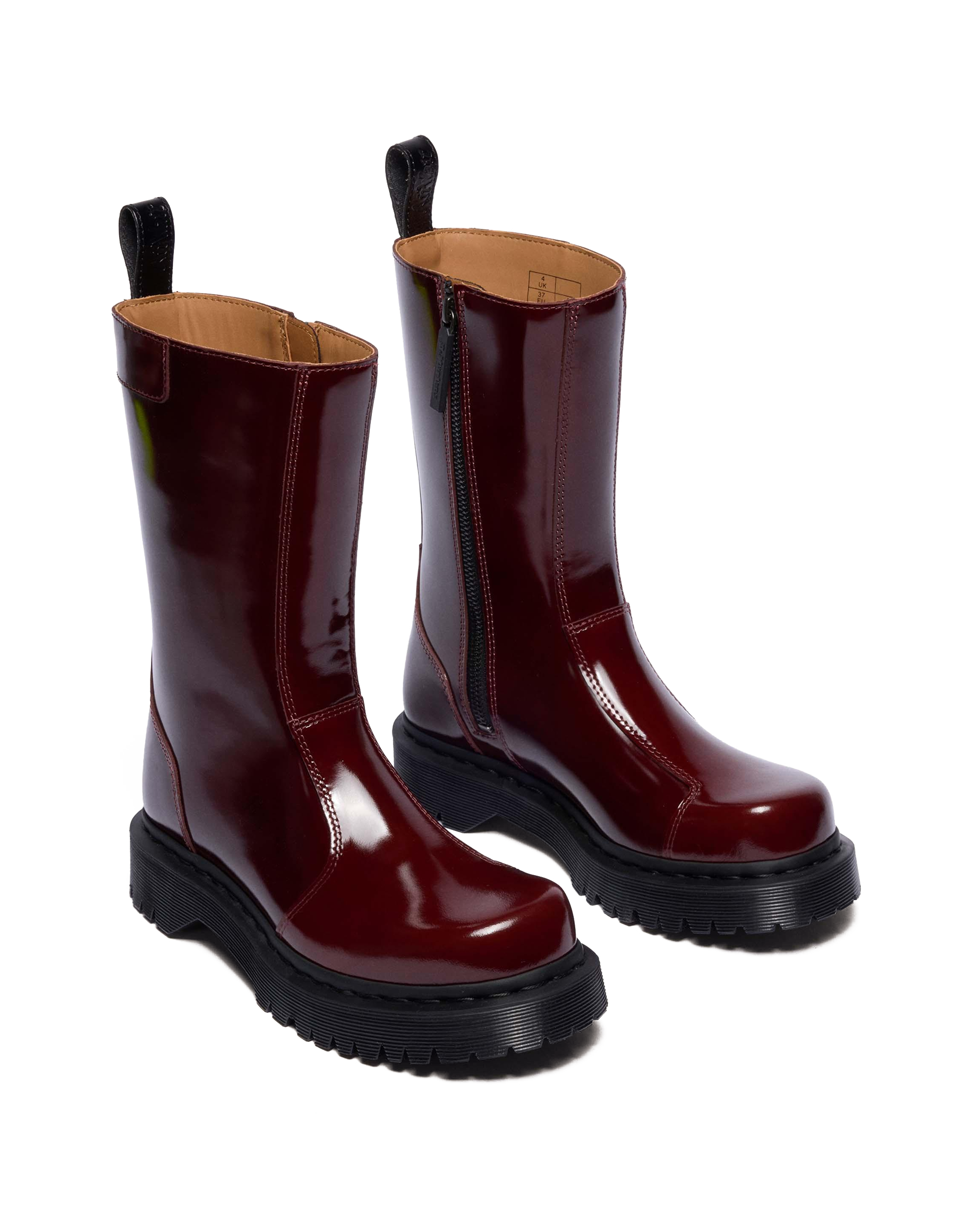 Rejena Lacquered Leather Boots