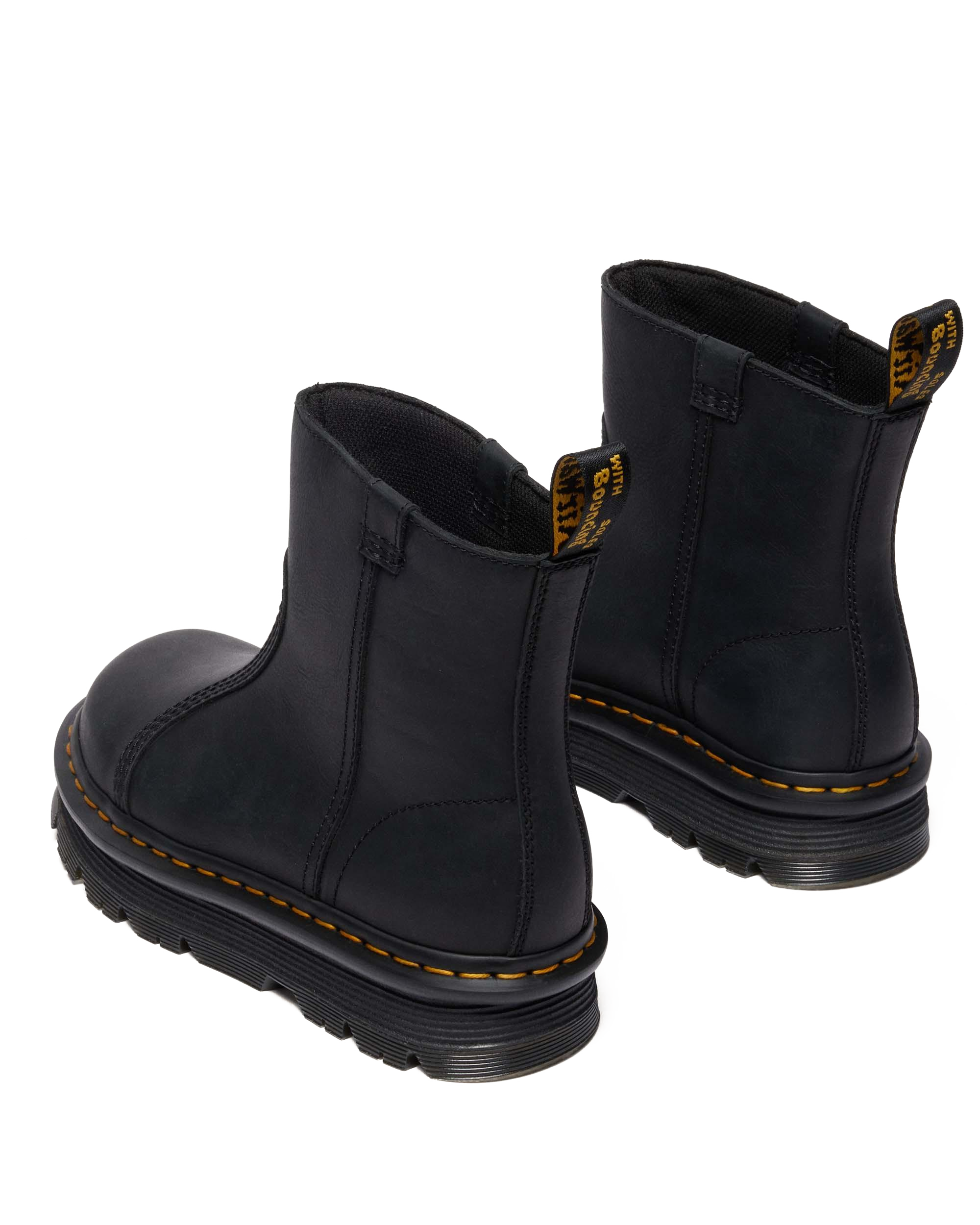 Zebzag Rigger Slip On Leather Boots