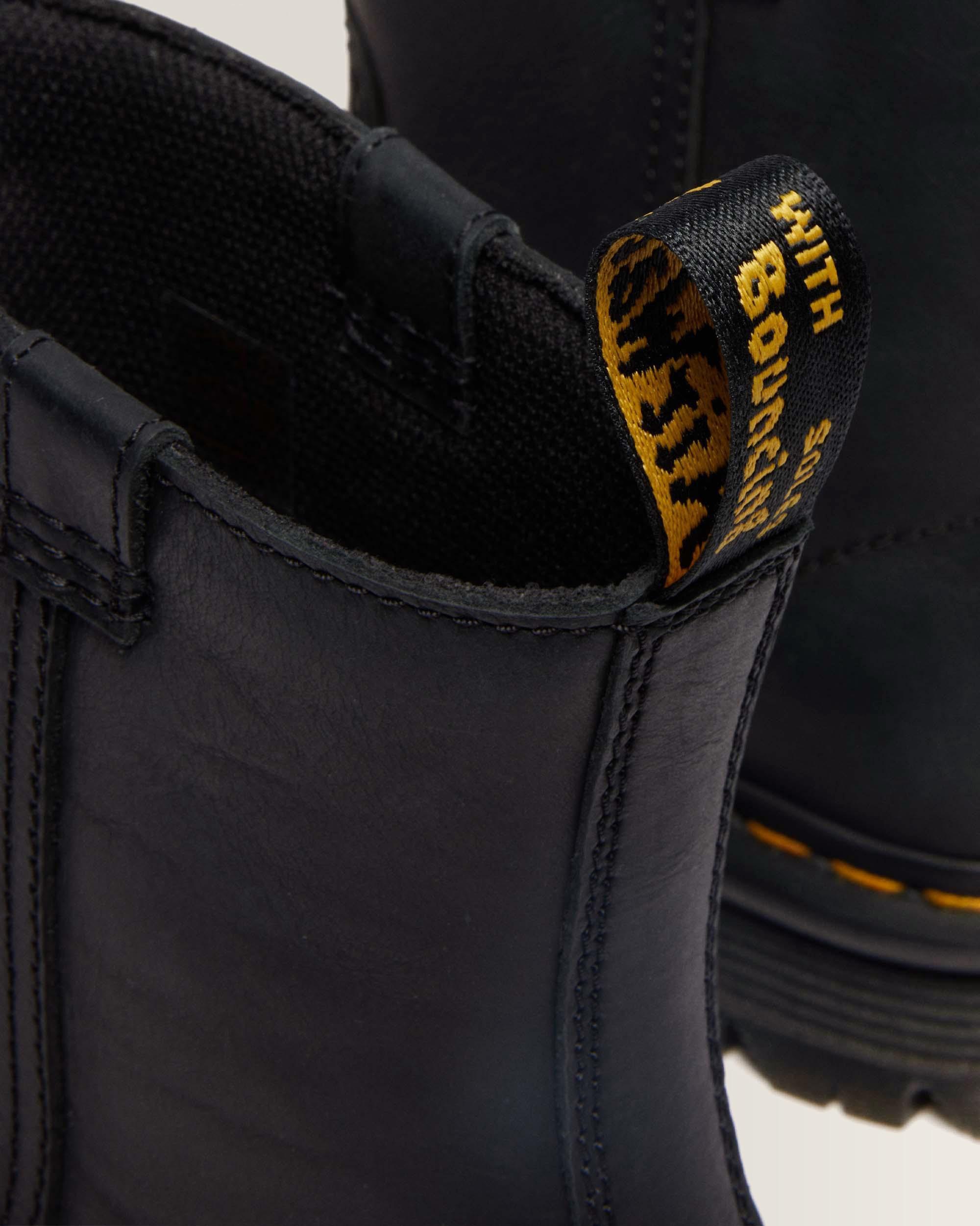 Zebzag Rigger Slip On Leather Boots