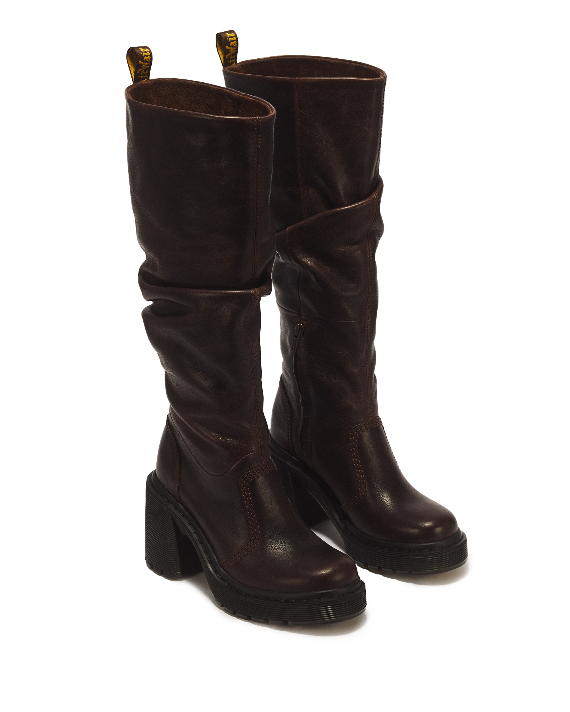Kasey Kinsley Leather Knee High Heeled Boots