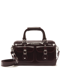 Top Handle Rub Off Leather Bag