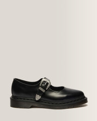 Elphie Mary Jane Buckle Atlas Leather Shoes