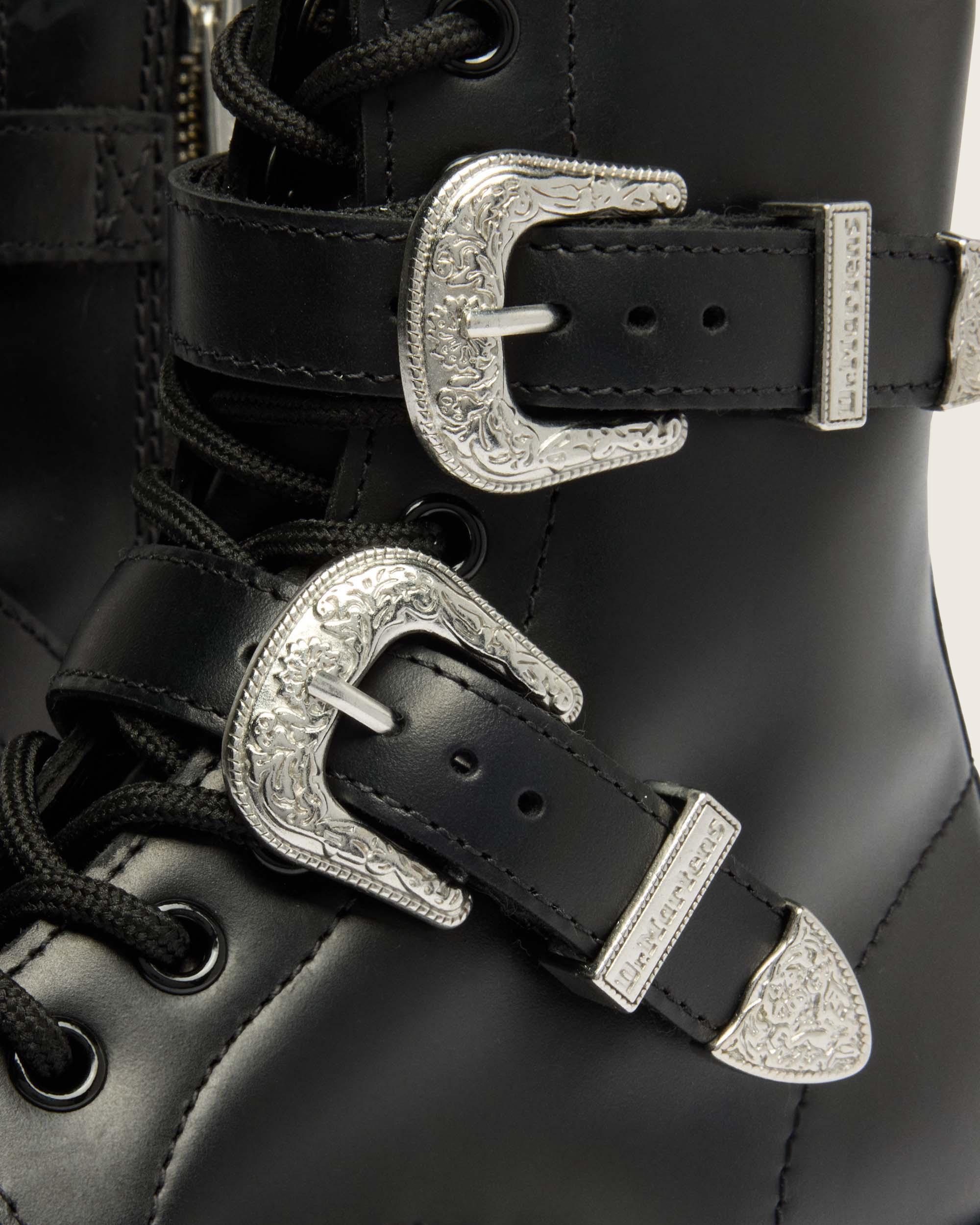1460 Bex Western Buckle Leather Boots