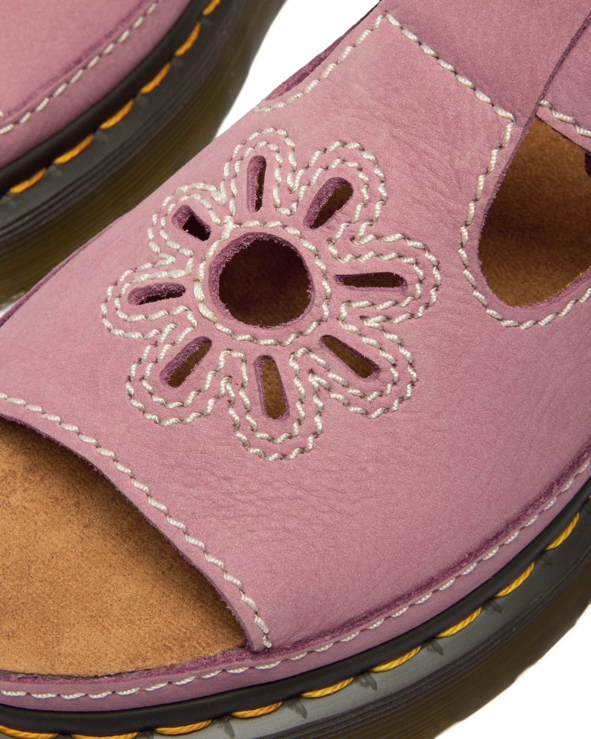 Dunnet Flower Nubuck Platform Sandals